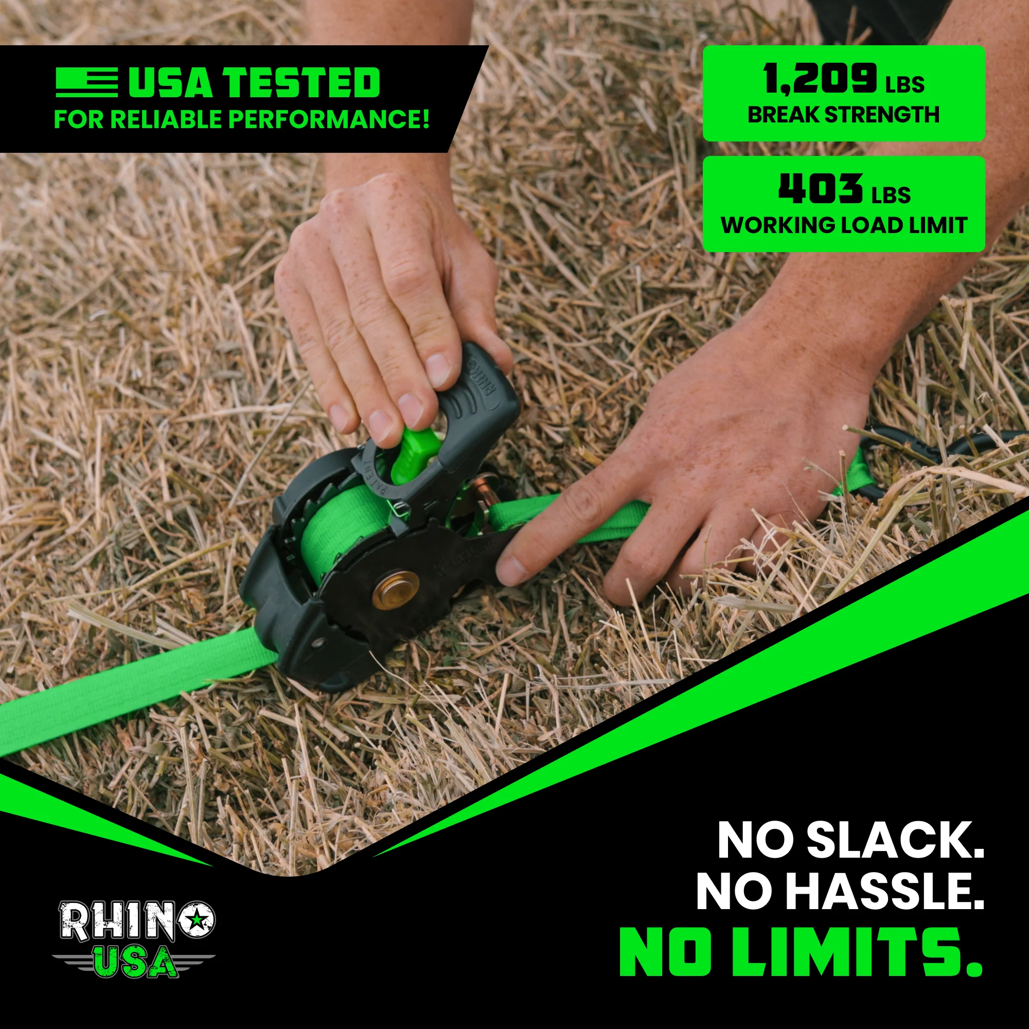 1" x 10' Retractable Ratchet Straps (Retail Packaging) - Image 16