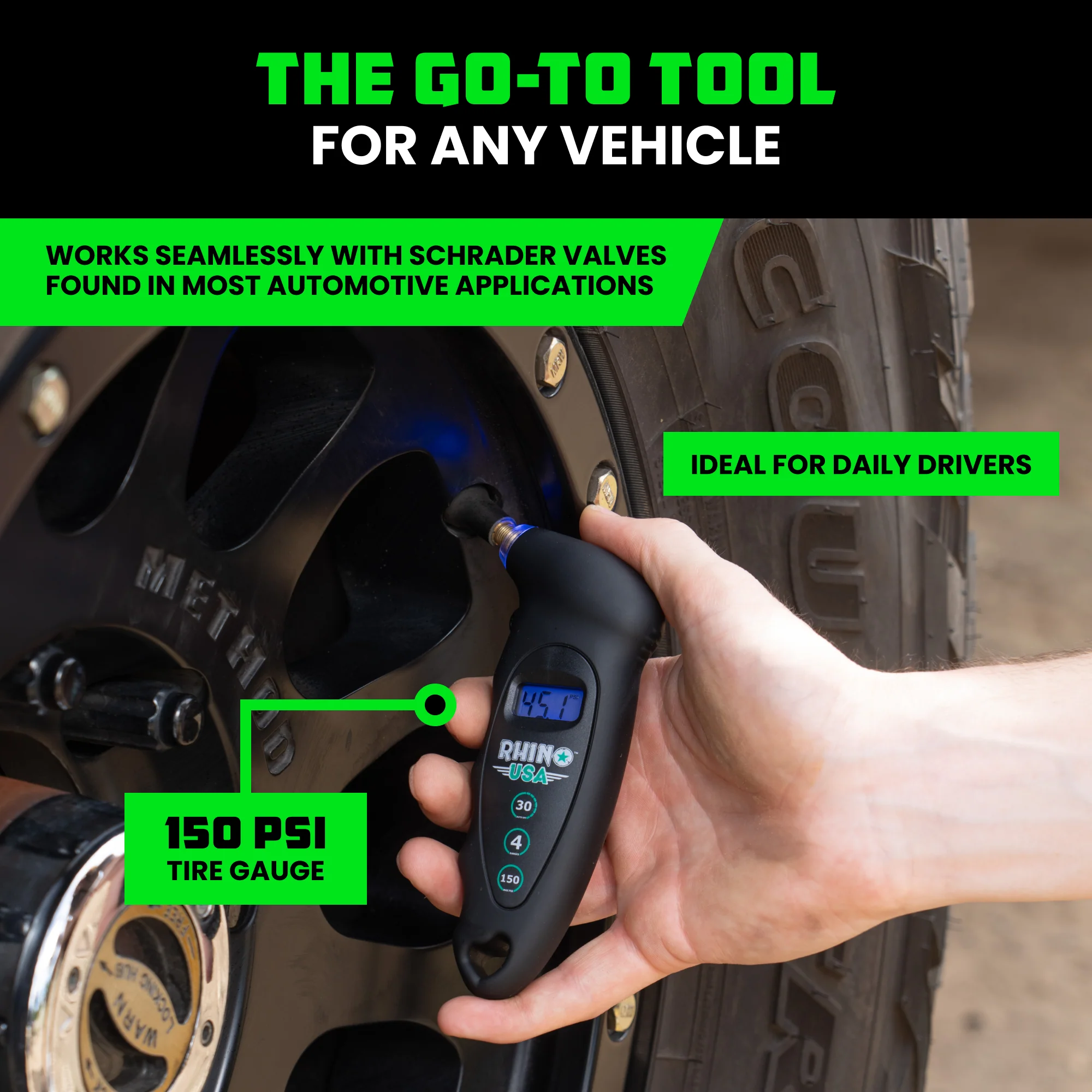 150 PSI Digital Tire Gauge - Image 3