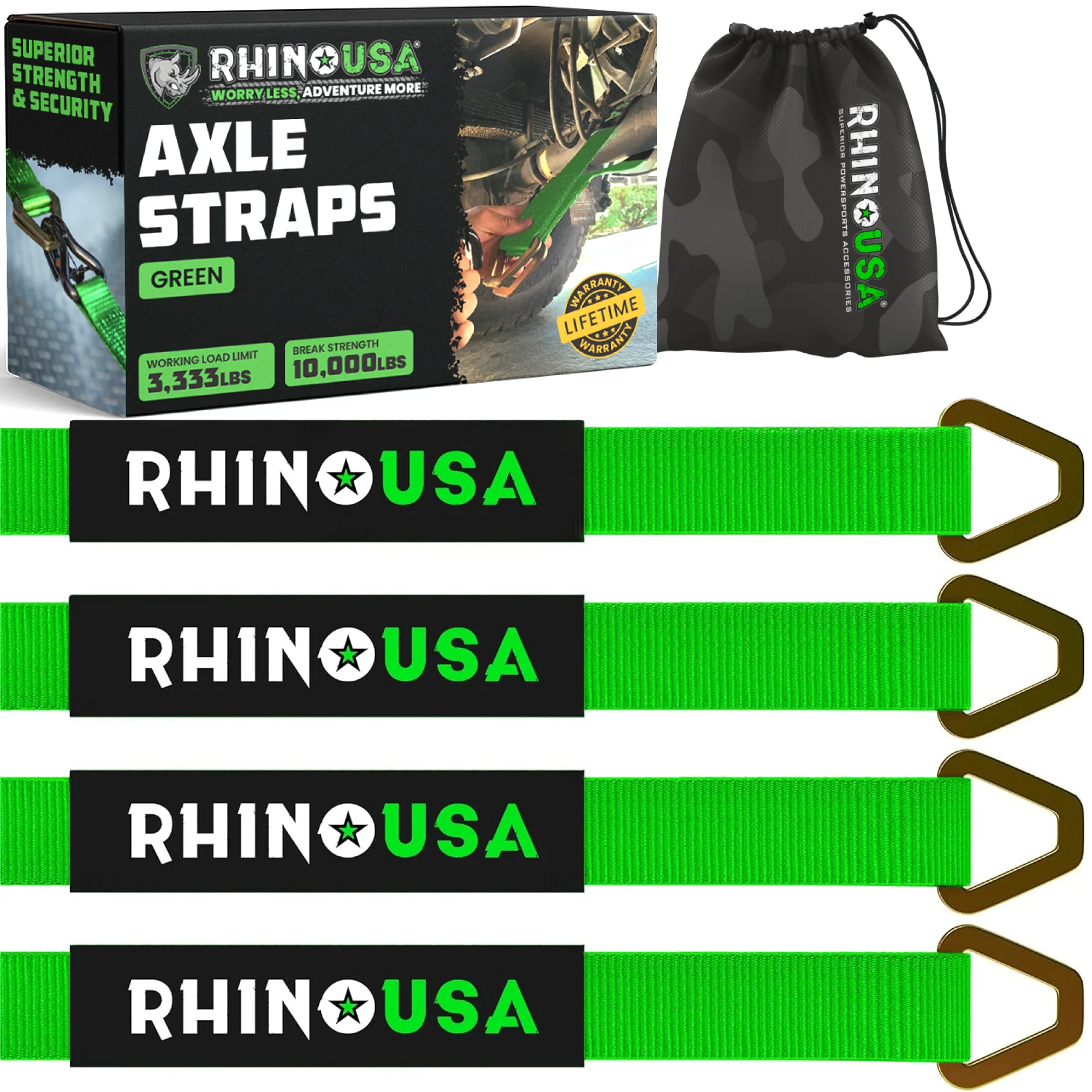 2" x 38" Axle Tie-Down Straps (4-Pack) - Image 8