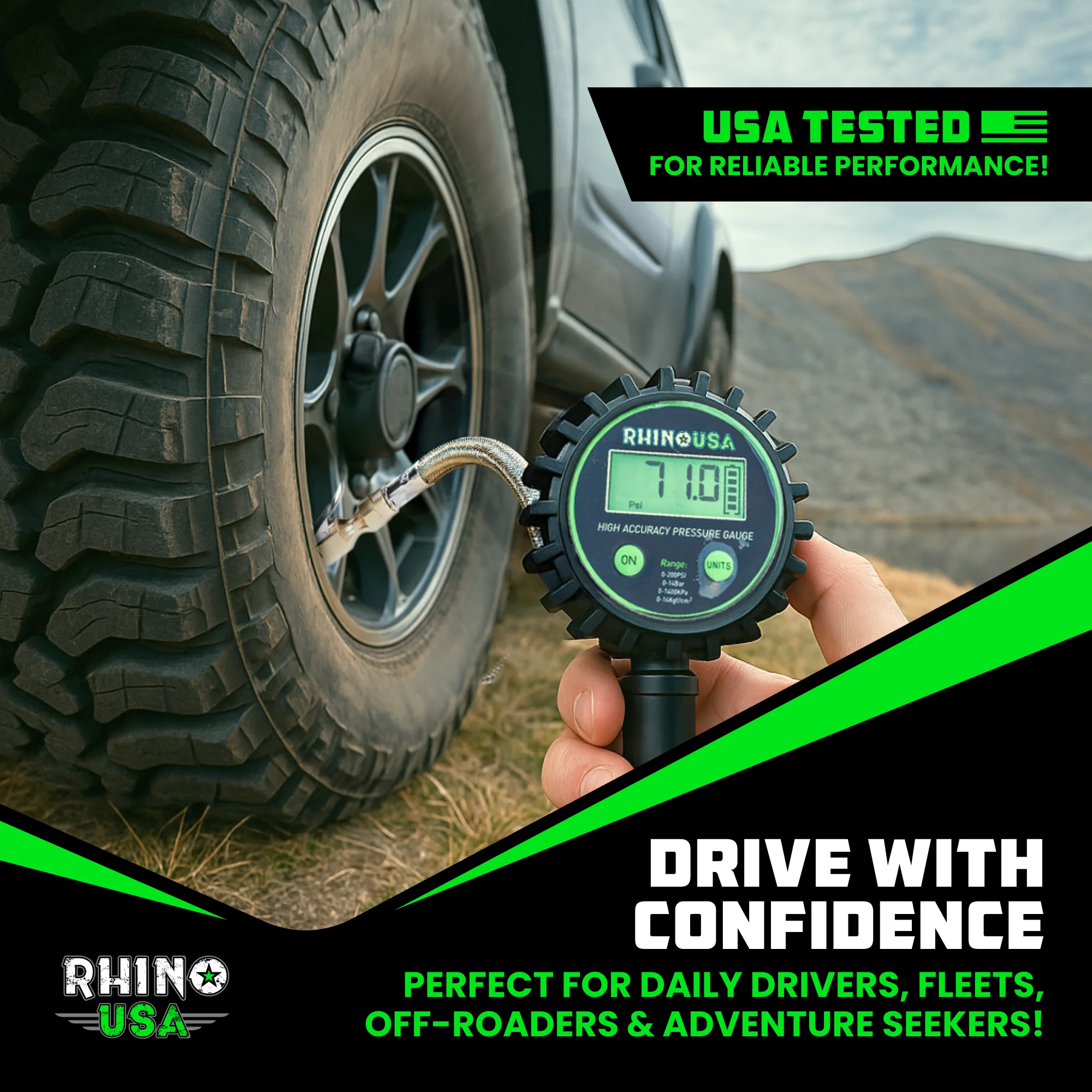 200 PSI Tire Inflator Gauge - Image 5