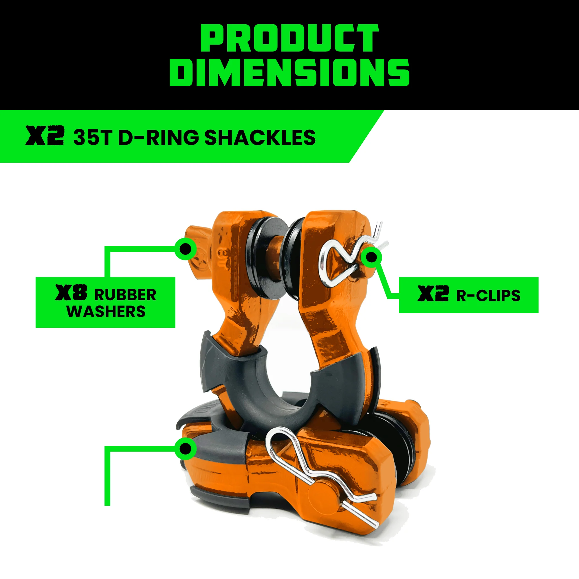 8-Ton Super Shackles w/ Isolators - Image 39