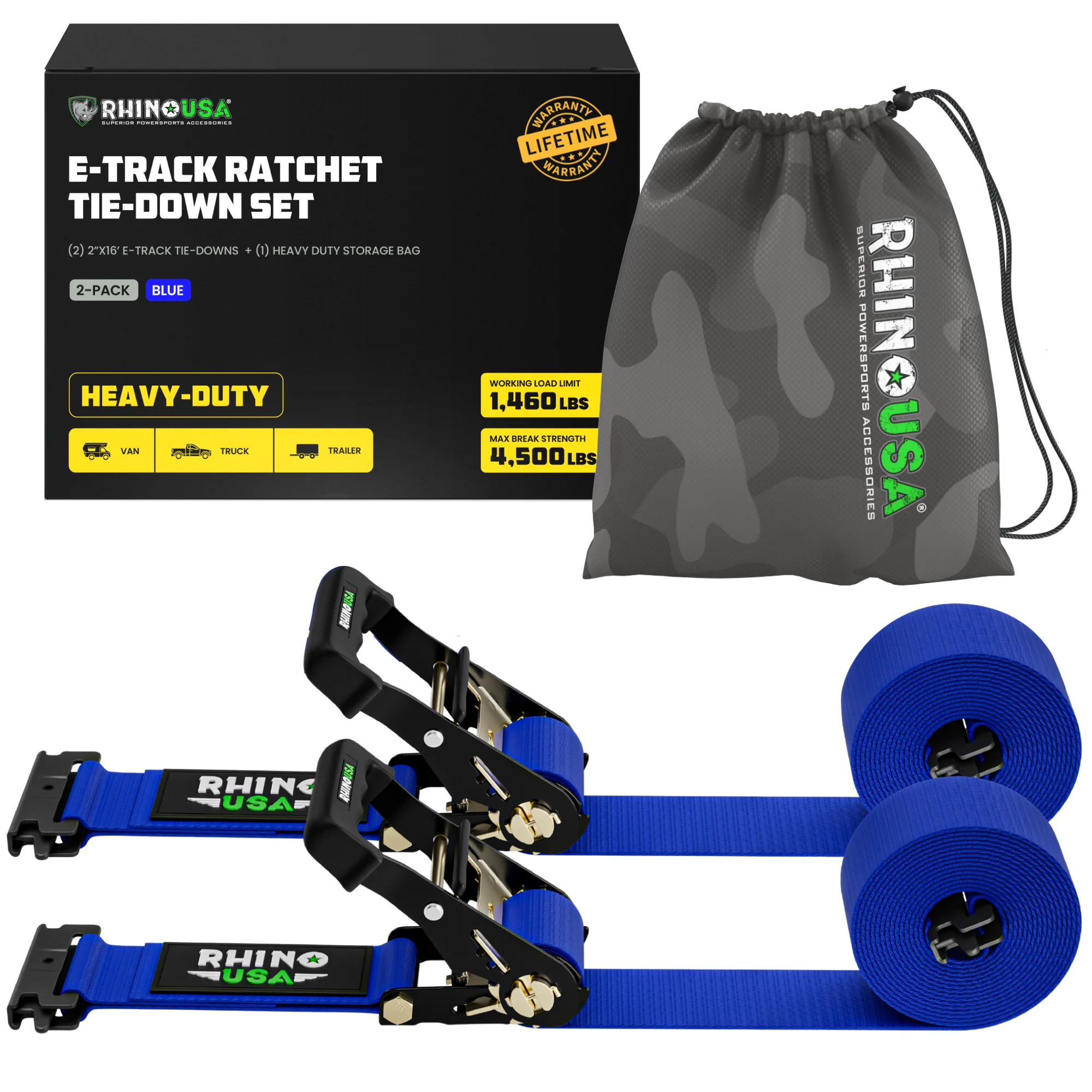 E-Track Ratchet Tie-Down Straps - Image 36