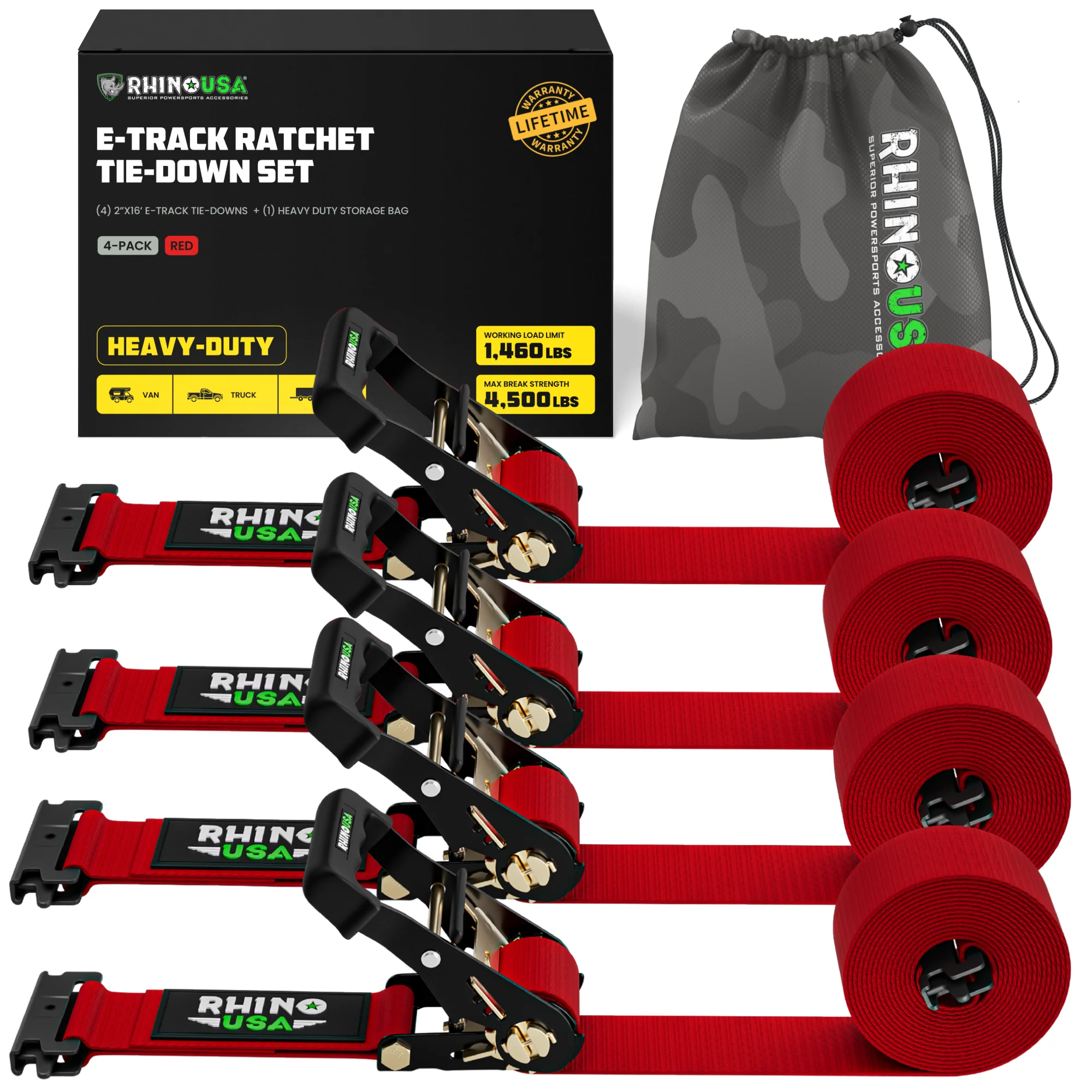 E-Track Ratchet Tie-Down Straps - Image 71
