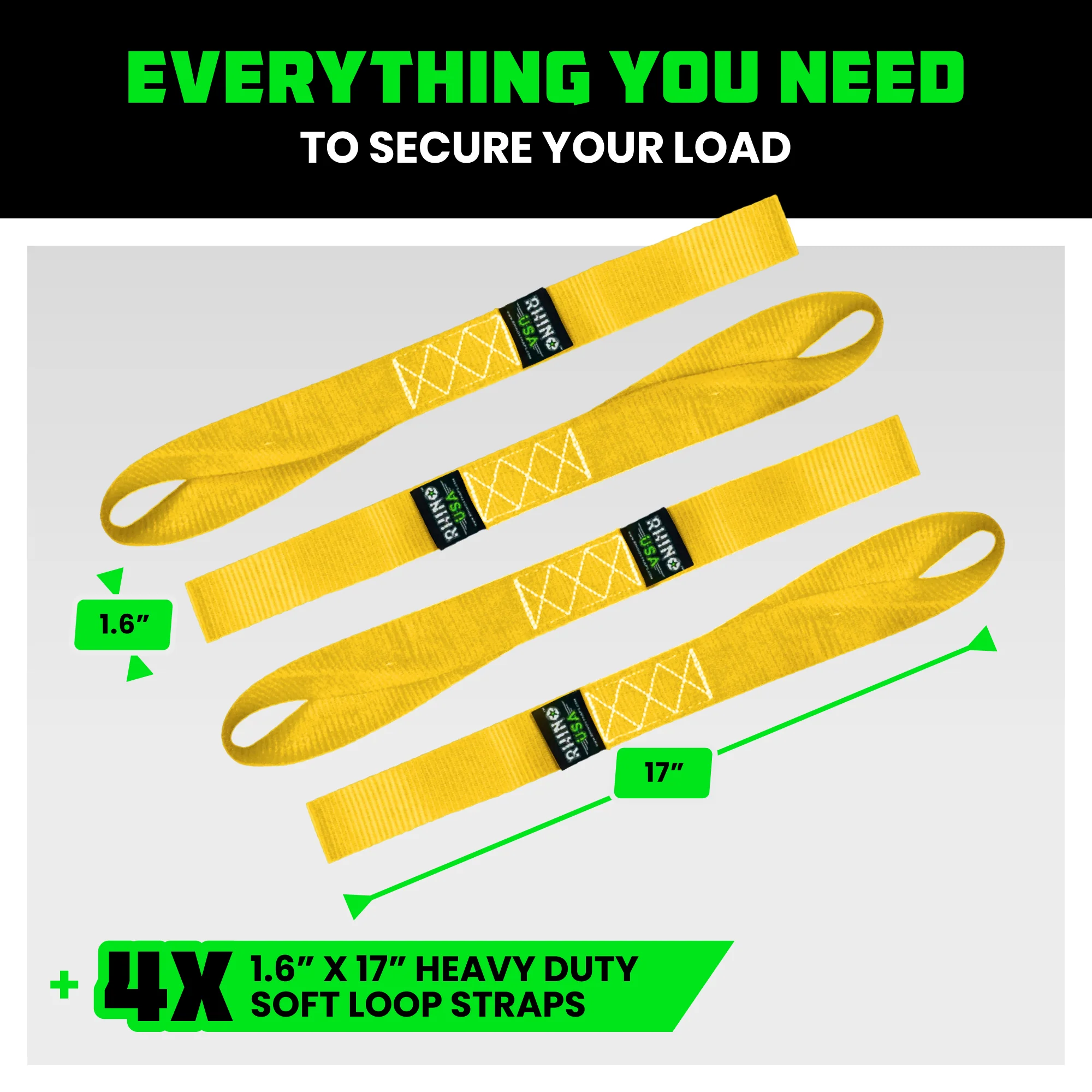 1.6" x 17" Soft Loop Tie-Down Straps (4-Pack) - Image 52