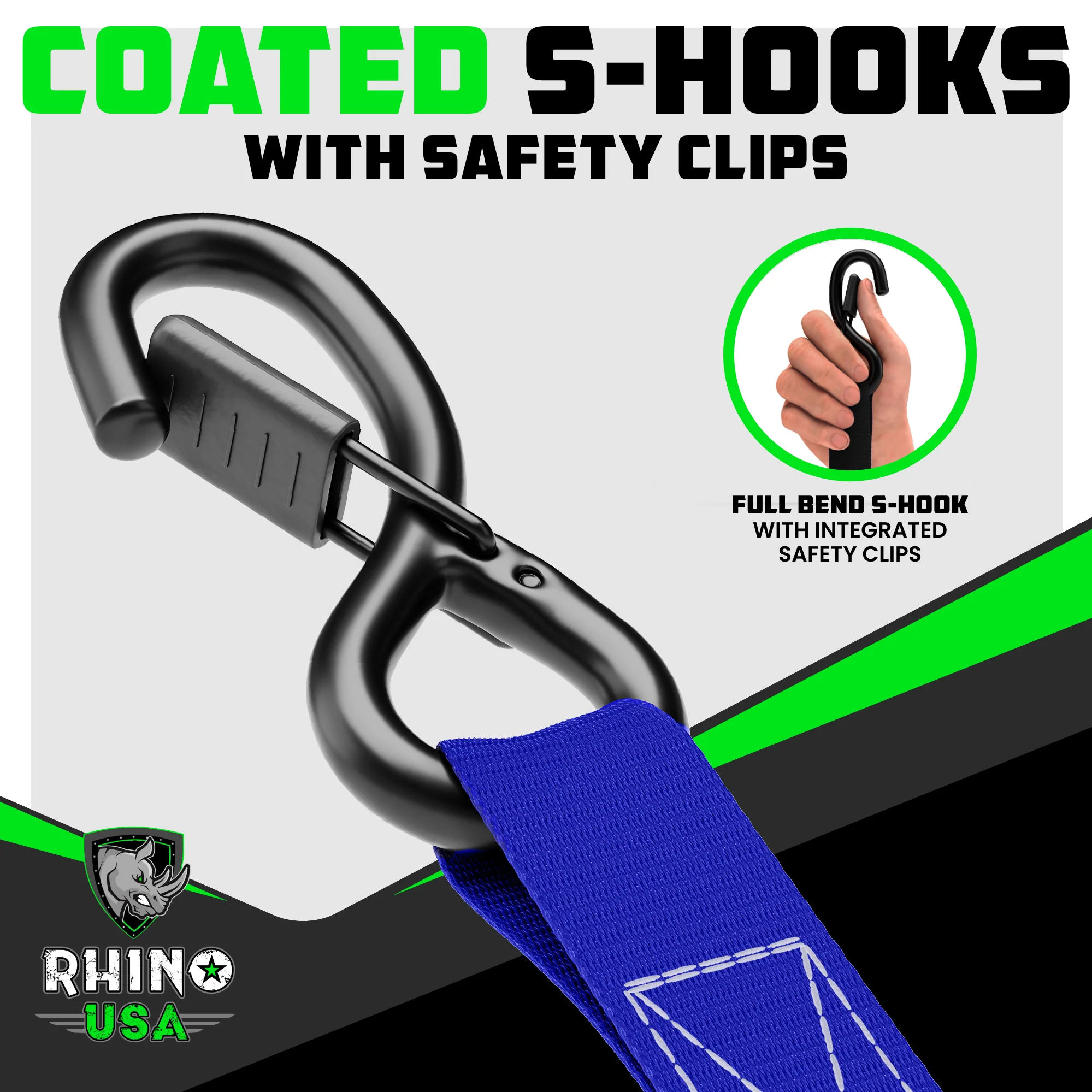 1" x 15' Ratchet Tie-Down Set (4-Pack) - Image 31