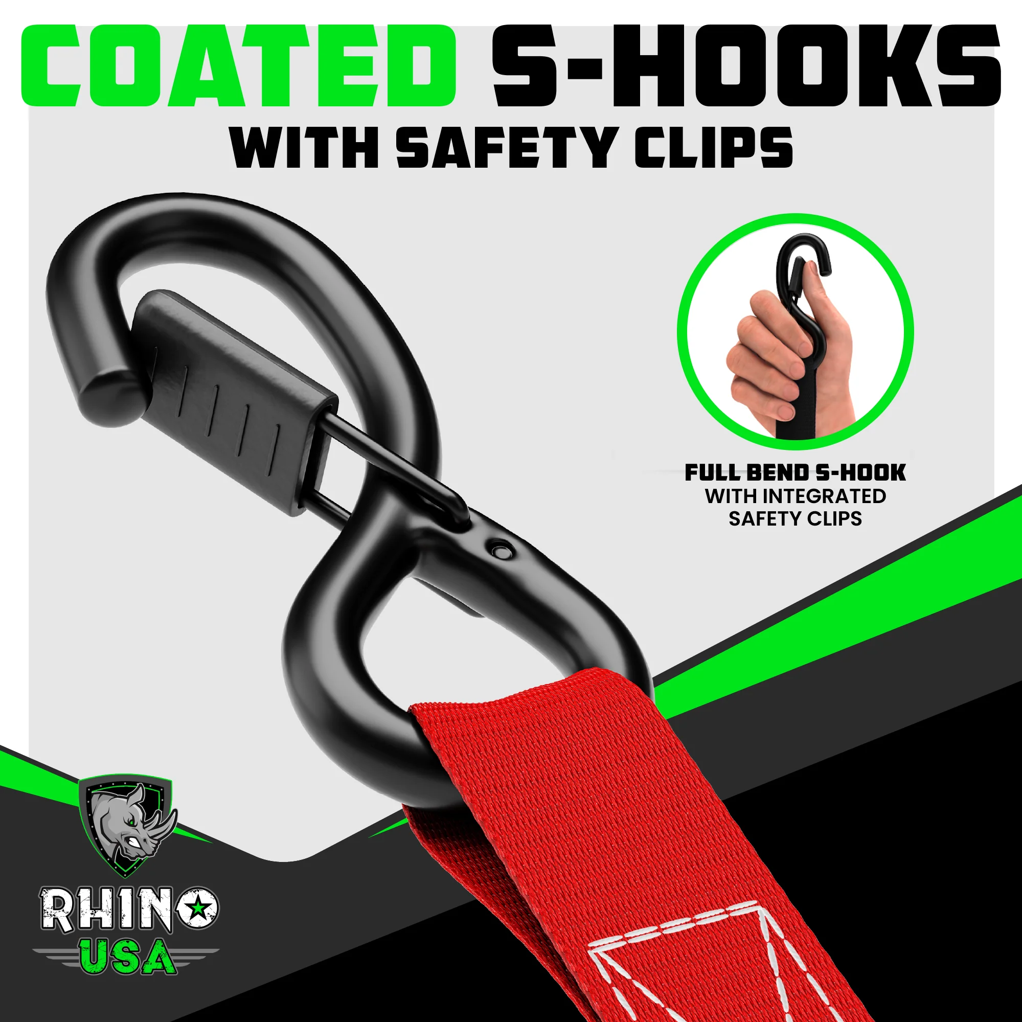1" x 15' Ratchet Tie-Down Set (4-Pack) - Image 39