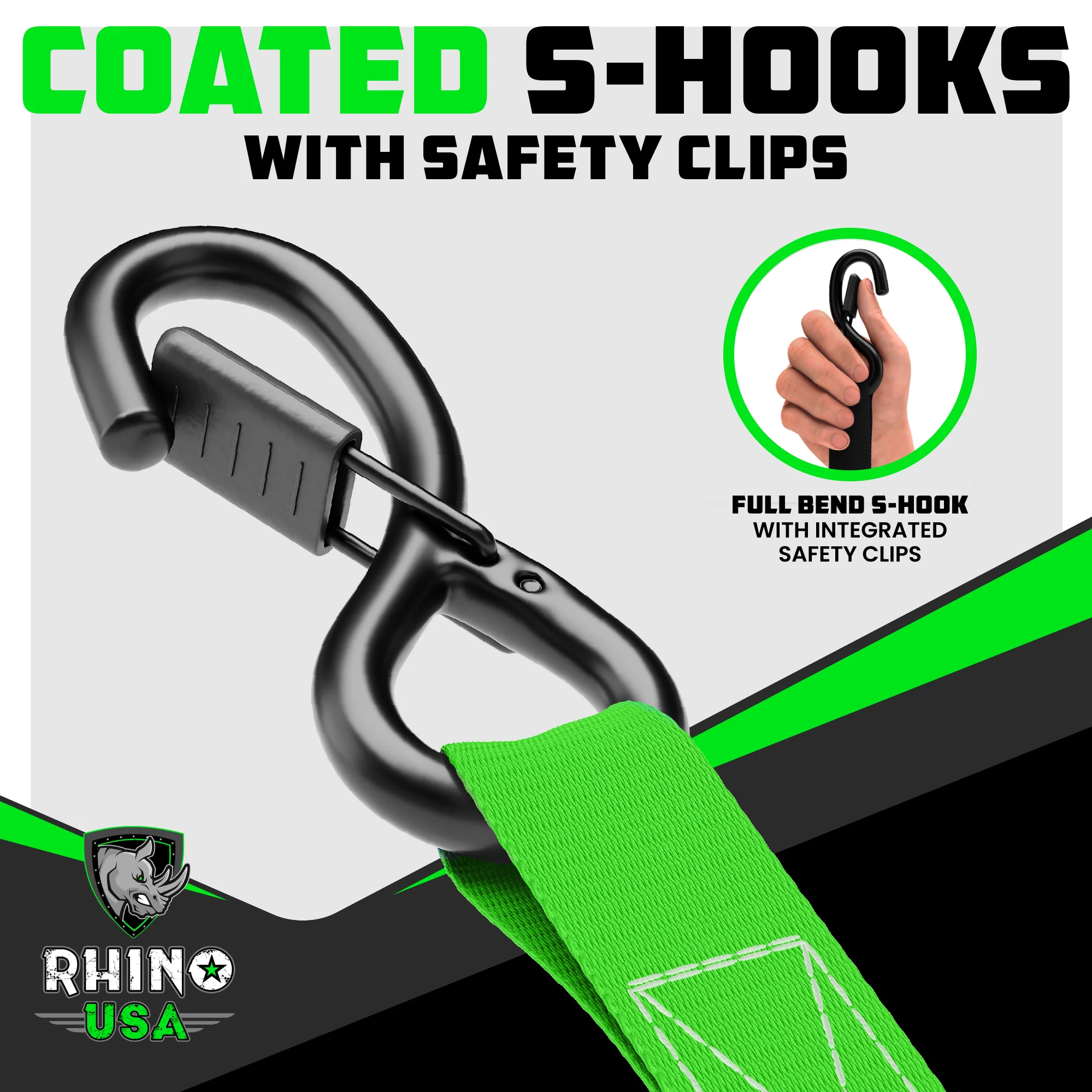 1" x 15' Ratchet Tie-Down Set (4-Pack) - Image 61