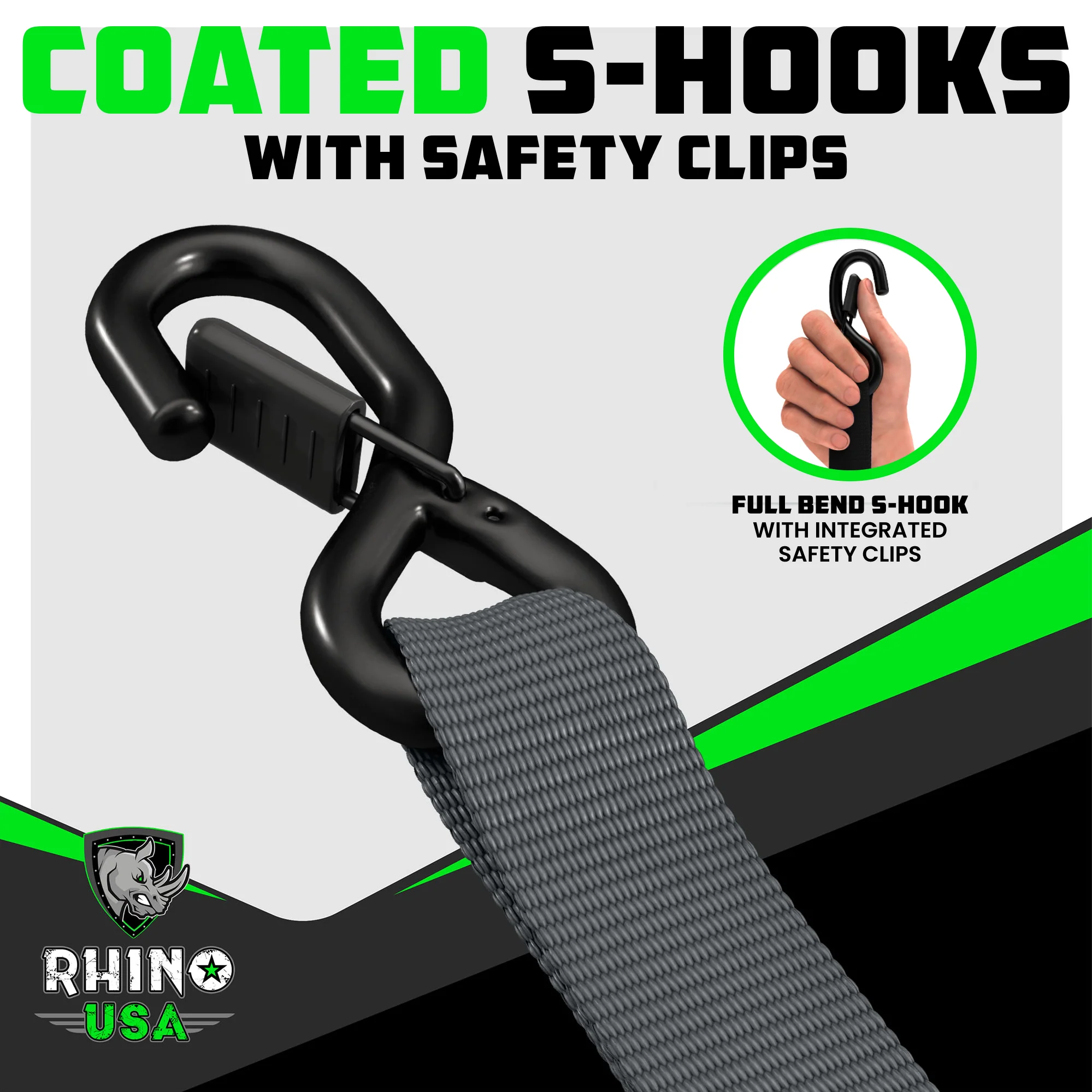1.6" x 8' HD Ratchet Tie-Down Set (2-Pack) - Image 38