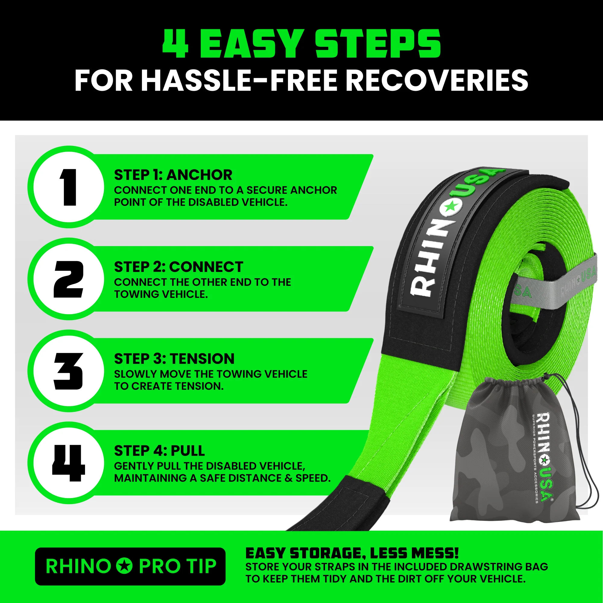 3" Ultimate Recovery Tow Strap - Image 21