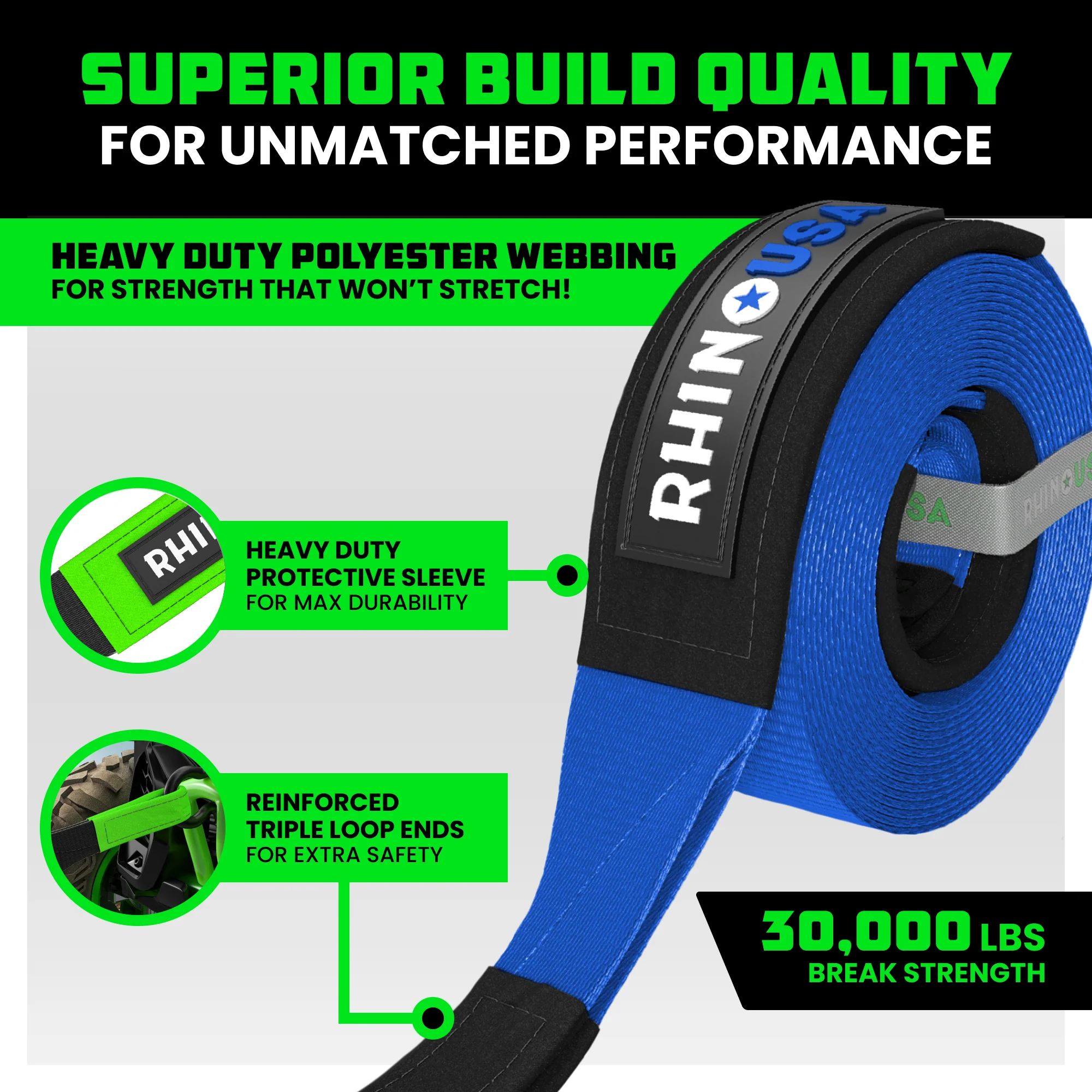 3" Ultimate Recovery Tow Strap - Image 30