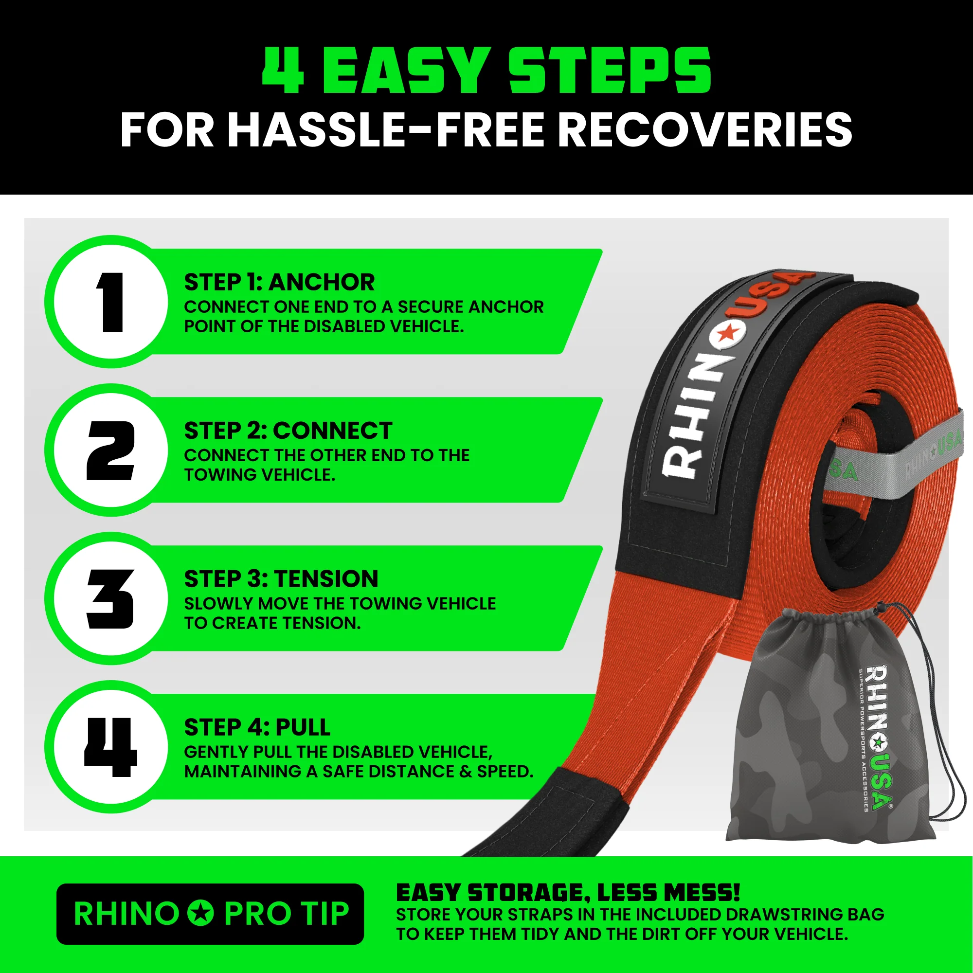 3" Ultimate Recovery Tow Strap - Image 42