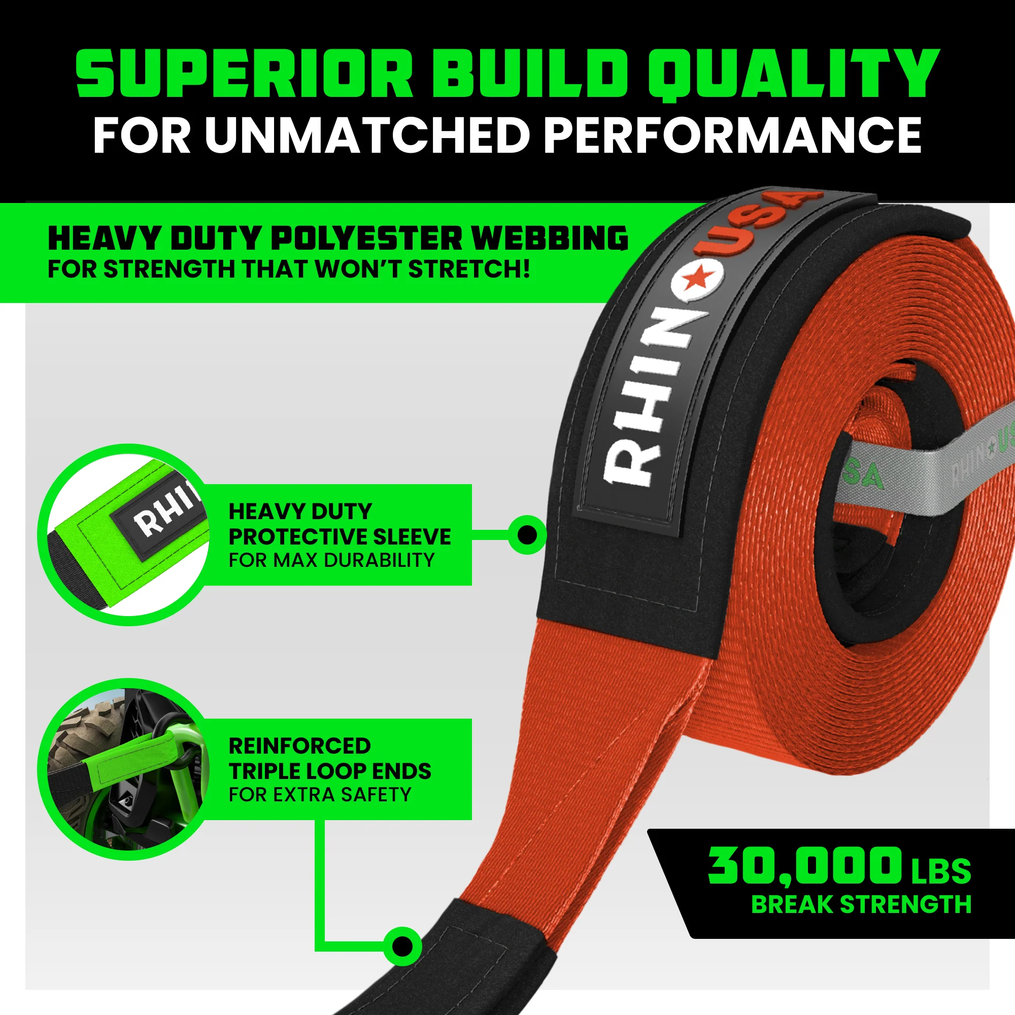 3" Ultimate Recovery Tow Strap - Image 44