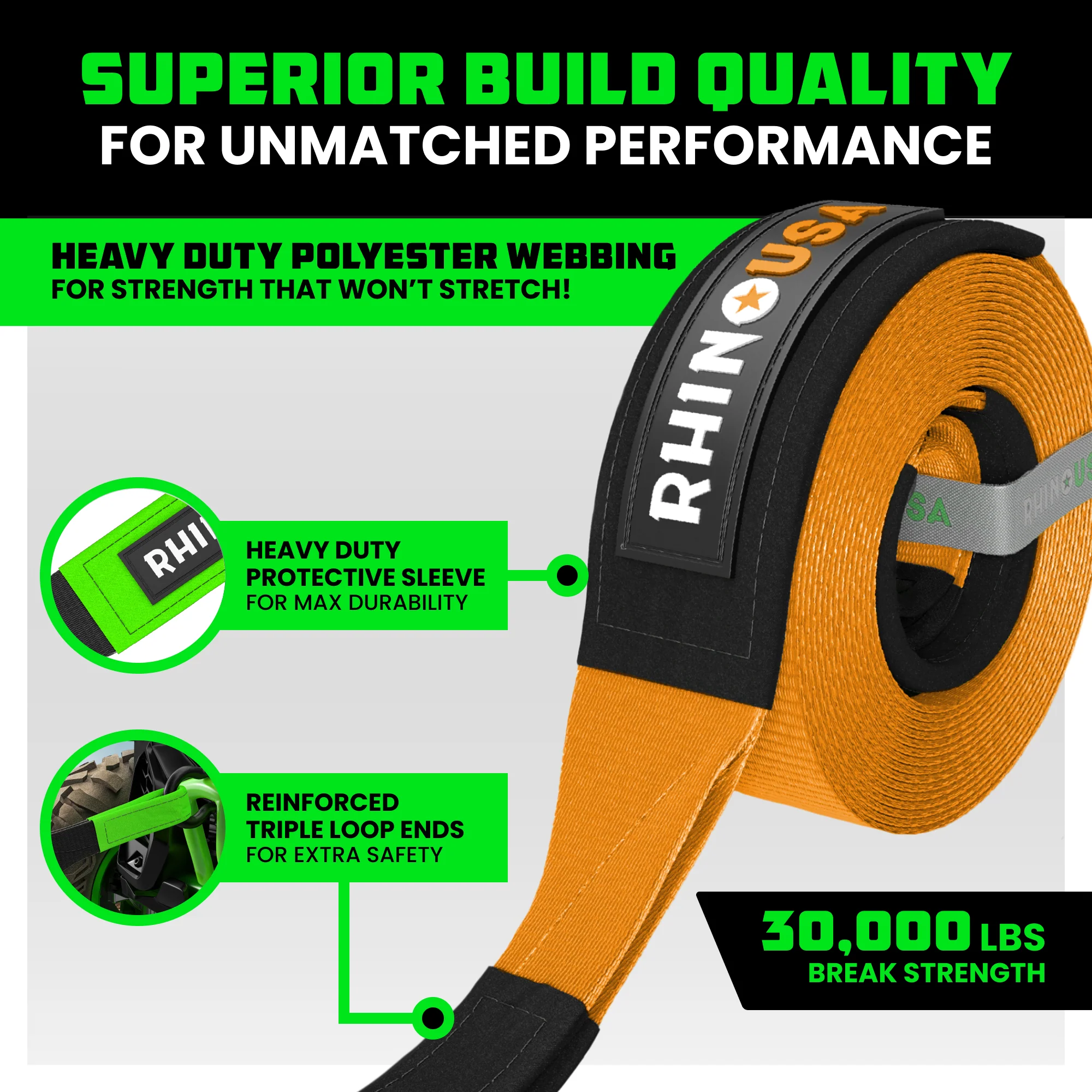 3" Ultimate Recovery Tow Strap - Image 62