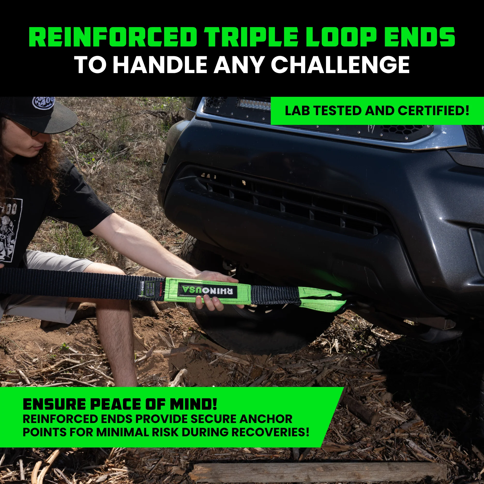 3" Ultimate Recovery Tow Strap - Image 7