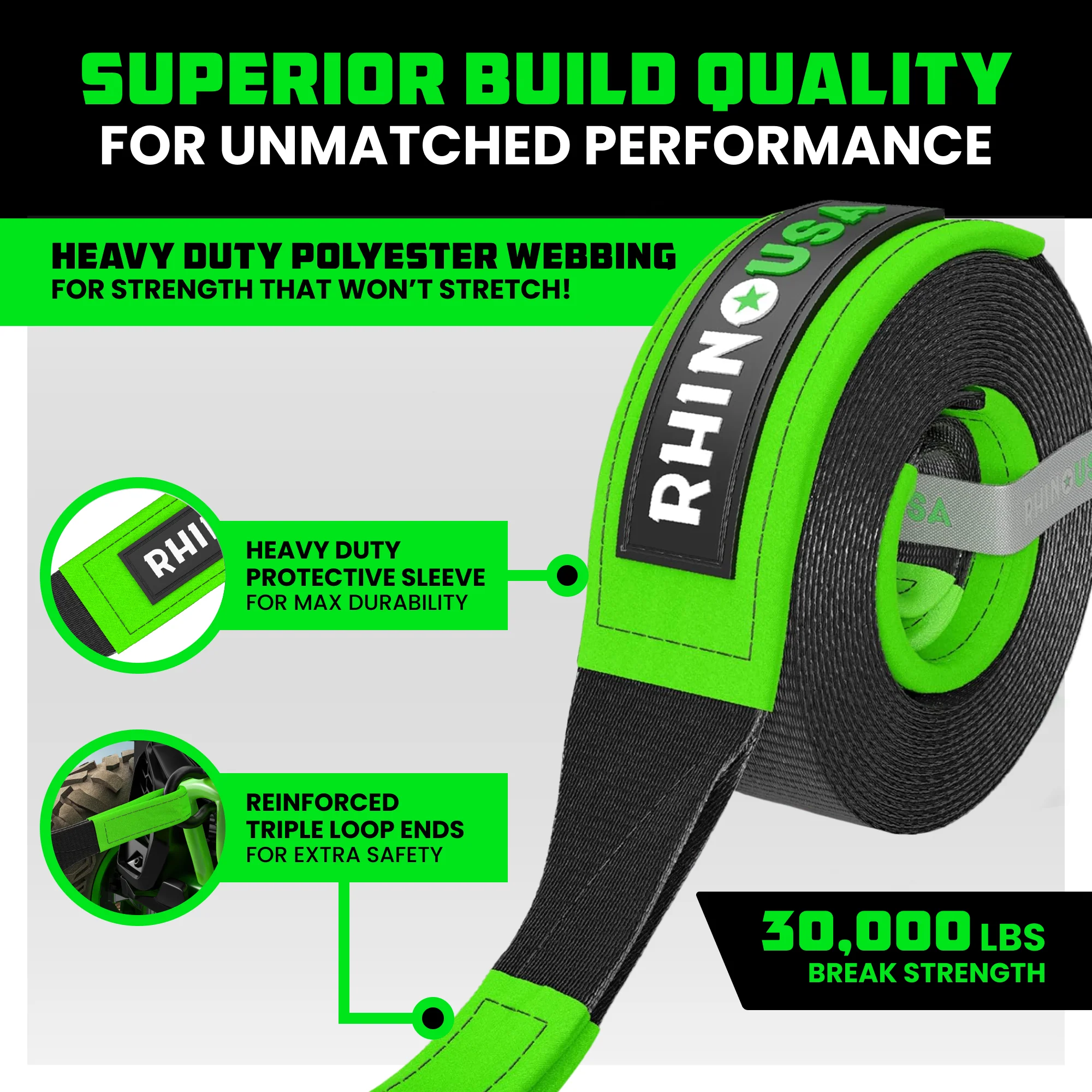 3" Ultimate Recovery Tow Strap - Image 71