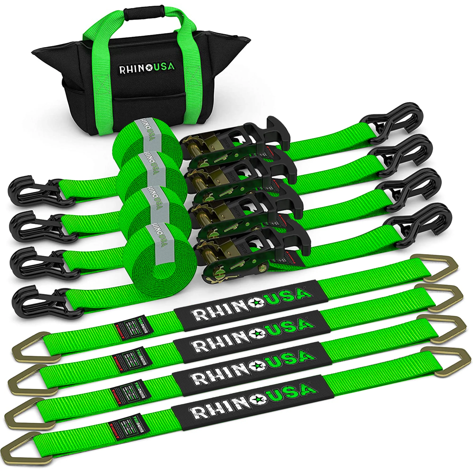 2" x 8' Vehicle Tie-Down Kit (J-Hooks) - Image 18