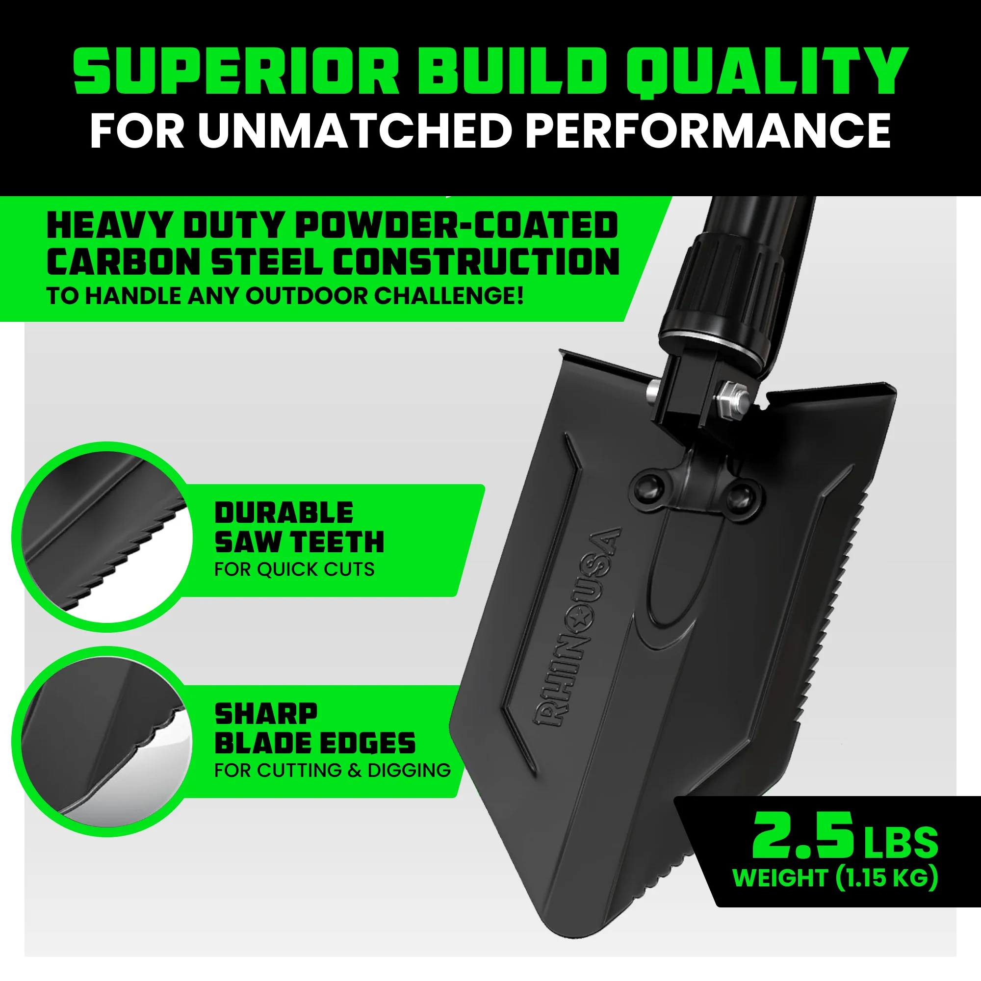 Folding Survival Shovel w/ Pick - Image 25